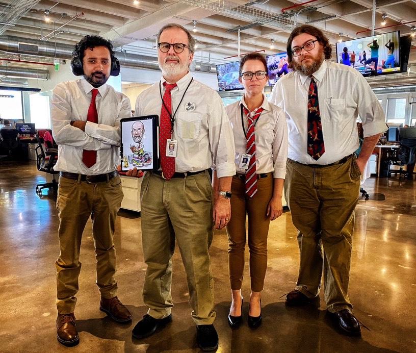 Susan Carroll and colleagues' efforts to prank and honor senior reporter Allan Turner.