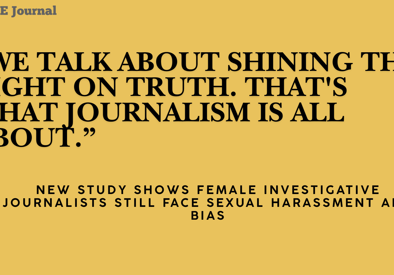 Female investigative journalists still face sexual harassment and bias, new study finds(3)