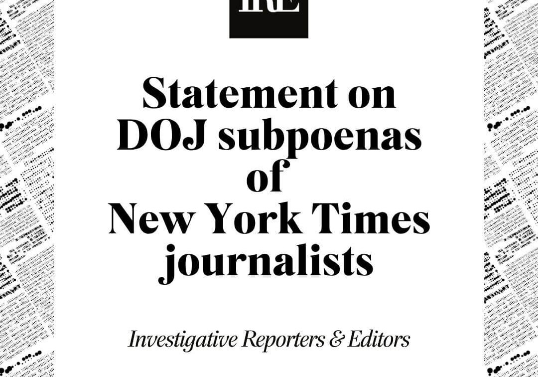 Statement on DOJ subpoenas, NYT